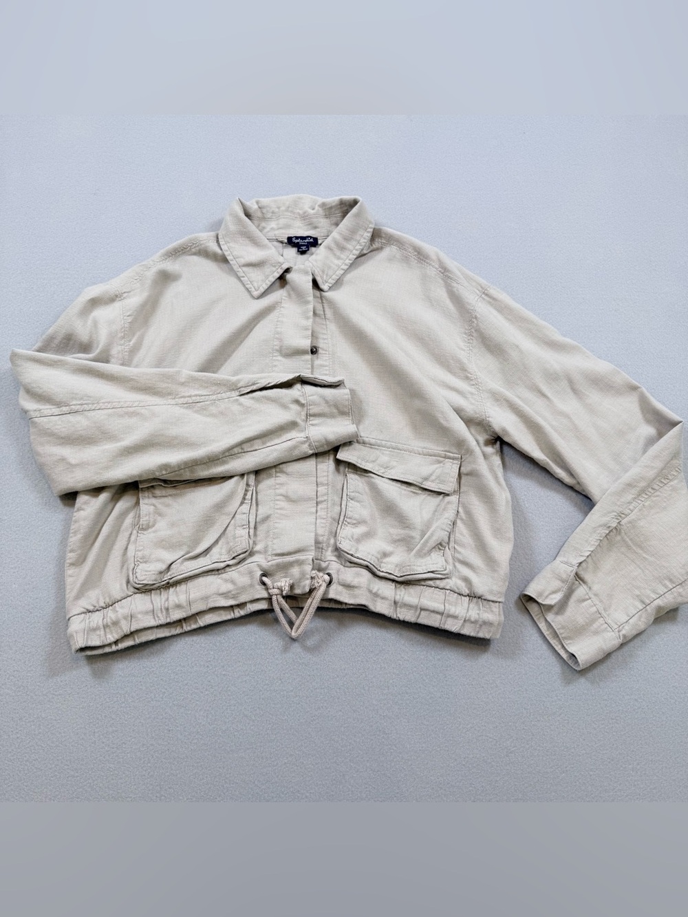Splendid Utility Jacket in Beige Size Small